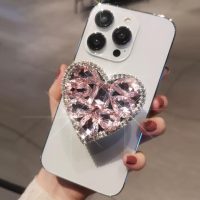 Magnetic Cute Diamond Heart Shape Design Collapsible Mobile Phone Grip & Stand Holder for Smartphone Tablet Cell Phone Accessory - Image 4