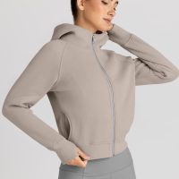 Trendy Queen Womens Zip Up Hoodies Jackets Cropped Sweatshirts Fleece Fall Outfits Casual Comfy Y2k Tops Winter Clothes 2025 - Image 3