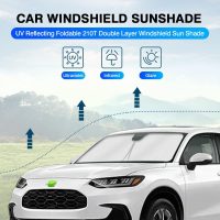 KUST Windshield Sun Shade for Honda HR-V Accessories 2023-2024 2025 2026 HRV Sunshade Window Sun Visor Protector Foldable Blocks UV Rays Keep Car Cooler - Image 2