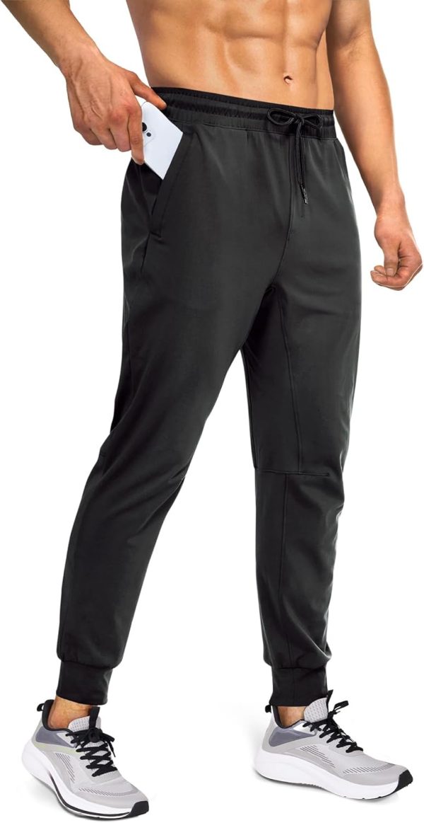 Mens Sweatpants Athletic Pants Workout Track Pants Traning Pants with Zipper Pockets Joggers for Men Gym, Running