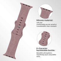 2 Pack Floral Engraved Watch Band Compatible with Apple Watch Band 38mm 40mm 41mm 42mm 44mm 45mm 46mm 49mm for Women, Silicone Rose Flower Pattern Sport Band for iWatch Series 10 9 8 7 6 5 4 3 2 1 SE - Image 3