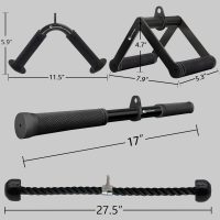 Cable Machine Attachment Set LAT Pulldown Attachments Weight Machine Accessories for Home Gym - Image 6