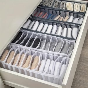 Closet Organizer - 11 Compartments, Sock Drawer Organizer, Garment Bag for Organized Storage of Bras, Underwear and Socks or Other Accessories - Lightweight, Durable and Easy to Clean