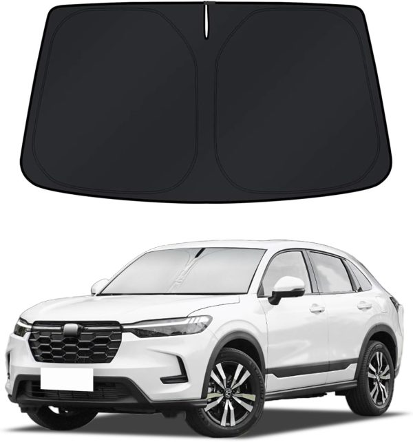 Car Sun Shade for 2016-2022 Honda HR-V Accessories Windshield Sunshade Cover Front Window Shade Custom Fit HR-V Sun Visor Protector Foldable Blocks UV Rays