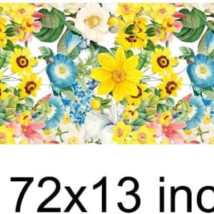 Spring Summer Floral Table Runner Kitchen Dining Table Decoration,13 x 72 Inches