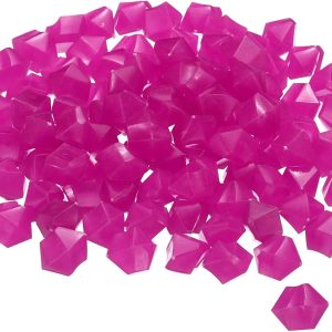 100pcs Glow Rocks 10-15mm Glow Pebbles Decoration in The Dark Luminous Stones Decor DIY Decorative Purple for Garden, Potted Plant, Fish Tank