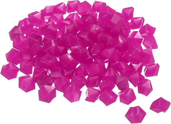 100pcs Glow Rocks 10-15mm Glow Pebbles Decoration in The Dark Luminous Stones Decor DIY Decorative Purple for Garden, Potted Plant, Fish Tank