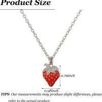 Playful Strawberry Necklace with Adjustable Chain for Casual Wear - Image 3