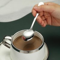 Stainless Steel Mini Espresso & Tea Spoons - 5.7in, Perfect for Parties & Weddings - Image 3