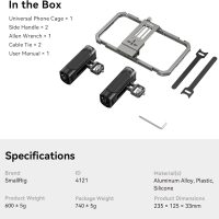 SmallRig Universal Phone Cage, Smartphone Video Rig Kit with Handles, Handheld Filmmaking Vlogging Case Stabilizer for Videomaker, for iPhone for Samsung for Pixel and Other Android Phones - Image 7