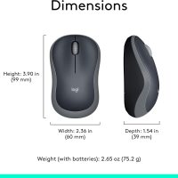 Logitech M185 Wireless Mouse, 2.4GHz with USB Mini Receiver, 12-Month Battery Life, 1000 DPI Optical Tracking, Ambidextrous PC/Mac/Laptop - Swift Grey - Image 9