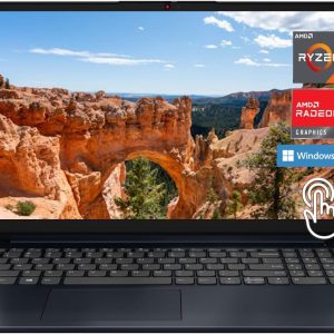 Lenovo Ideapad 1 Laptop, 15.6" FHD (1920x1080) IPS 300nits Anti-Glare Display, Touch, Ryzen 5 7520U, 8GB RAM, 256GB Storage, AMD Radeon Graphics, HDMI, Windows 11, HDMI, Abyss Blue