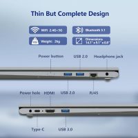 2 in 1 Laptop Computer, 15.6 Inch Convertible Laptop, 16GB DDR4 RAM 512GB SSD Touchscreen Laptop, AMD Ryzen R3 3200U, AMD Radeon, FHD 1920x1080, 360° Rotating Touch Screen, WiFi 5, Backlit Keyboard - Image 7