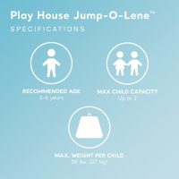 Intex Inflatable Jump-O-Lene Trampoline Bounce House with Crawl-Thru Door & Net - Indoor & Outdoor Backyard Blow-Up Bouncy Playhouse for Kids Ages 3-6 - Image 3