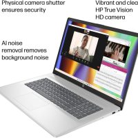 HP 17 Laptop (17.3" FHD Anti-Glare, 32GB RAM, 1TB SSD, AMD Ryzen 5 7430U (> Intel i5-1334U)), Webcam, Long Battery Life, Fast Charge, Numeric Pad, HDMI, Win 11 Pro w/AI Copilot, Business & Student - Image 3
