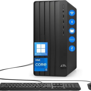 HP Desktop Computers Tower PC for Home Business Student, Intel 6-Core i5-12500 (Beat i7-11700), 32GB DDR4 RAM, 1TB PCIe SSD, WiFi, Bluetooth, RJ-45, Keyboard and Mouse, Windows 11 Pro, Wendbo
