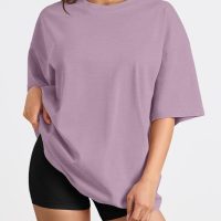 Trendy Queen Womens Oversized Summer T Shirts Fashion Workout Plus Size Tops Short Sleeve Beach Vacation Gym Clothes 2025 - Image 2