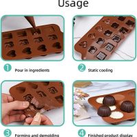 Chocolate Making Molds, Non-Stick Chocolate Molds, for Chocolate Bar, Candy - Image 4