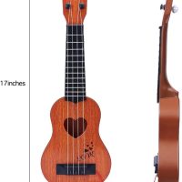 YEZI Kids Toy Classical Ukulele Guitar Musical Instrument, Brown - Image 5