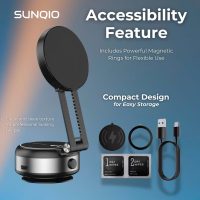 Vacuum Magnetic Car Phone Holder, Electronic Vacuum Suction with Strong Magnet, Adjustable Double Arm Folding Stand, Compatible with iPhone 16/15/14/13/12 and Most Smartphones - Image 8