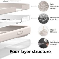 elago Compatible with iPhone 14 Case, Liquid Silicone Case, Full Body Protective Cover, Shockproof, Slim Design, Anti-Scratch Soft Microfiber Lining, 6.1 inch (Stone) - Image 5