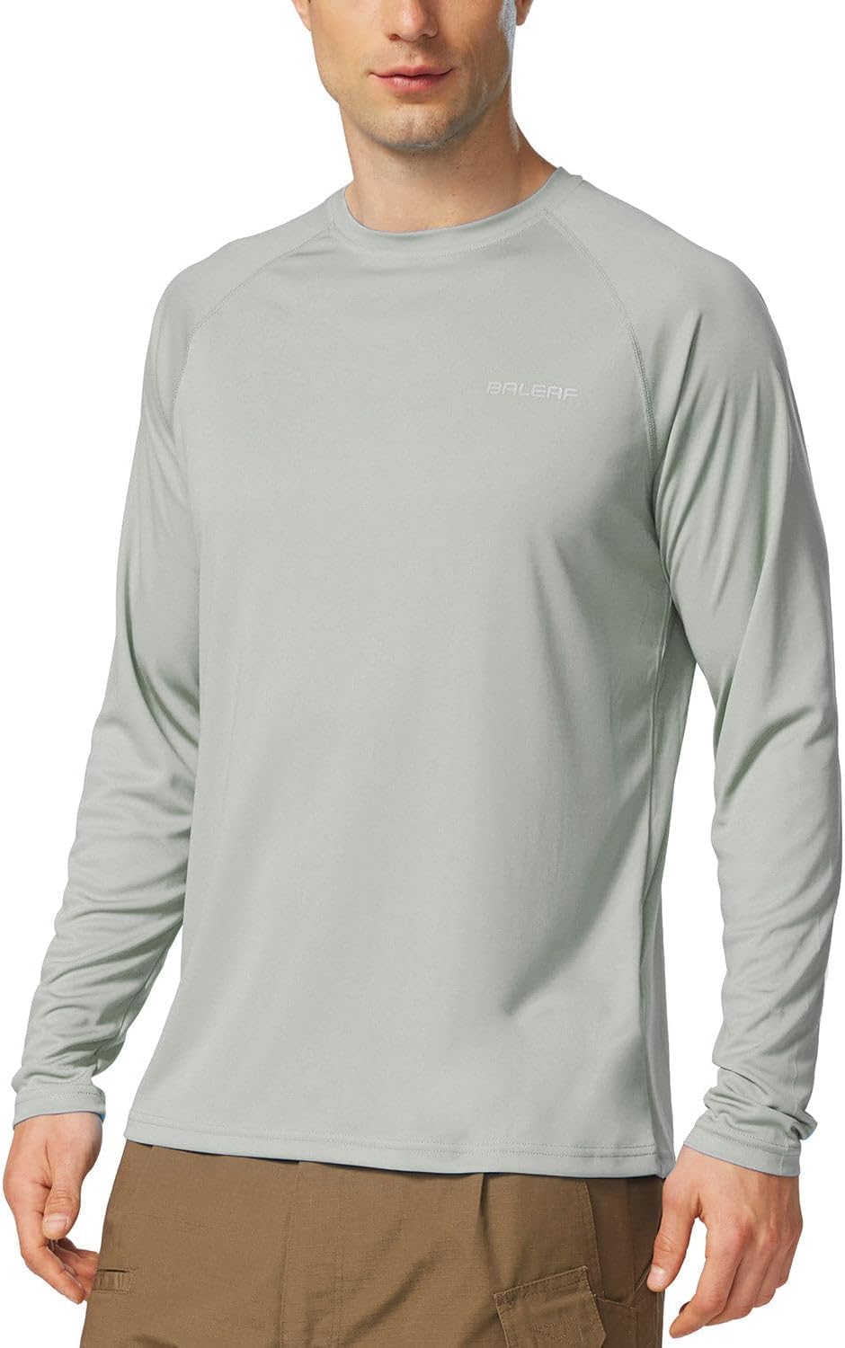 baleaf Men’s Sun Protection Shirts UV SPF UPF 50+ Long Sleeve Rash Guard Fishing Running Quick Dry Lightweight