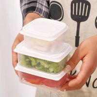 2Pcs Mini Food Storage Containers, Reusable Small PE Storage Container Jars with Lids | Perfect for Snacks, Sauces, Candy (Rectangular Square, 8x8x4cm) - Image 2