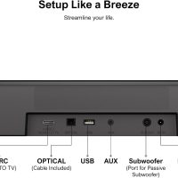 ULTIMEA 5.1ch Sound Bar with Dolby Atmos, Surround Sound System for TV, Sound Bar for Smart TV and Home Theater, App Control, TV Soundbar with Subwoofer, 2 Surround Speakers, HDMI eARC, Aura A50 Pro - Image 9