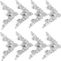 20pcs Antique Corner Protectors Metal Corner Protector Decorative Corner For Book Furniture Dressers Jewelry Boxes (silver white) - Image 5