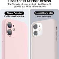Vooii Compatible with iPhone 11 Case, Upgraded Liquid Silicone with [Flat Edges] [Camera Protection] [Soft Anti-Scratch Microfiber Lining] Phone Case for iPhone 11 6.1 inch - Chalk Pink - Image 3