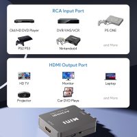 ABLEWE RCA to HDMI,AV to HDMI Converter, 1080P Mini RCA Composite CVBS Video Audio Converter Adapter Supporting PAL/NTSC for TV/PC/ PS3/ STB/Xbox VHS/VCR/Blue-Ray DVD Players, Grey - Image 5