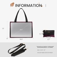 LOVEVOOK Laptop Bag for Women 15.6 Inch Tote Work Professional Leather Computer Briefcase Waterproof Handbag Shoulder Large Capacity Business Teacher Office Crossbody Purse - Image 6