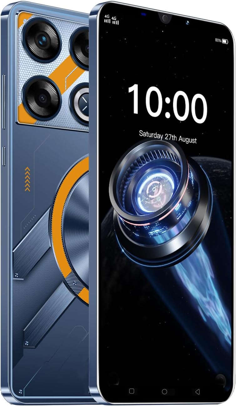 Cheap 4G Mobile Phone, 5.0″ IPS Display, 16GB ROM (Expandable to 128GB), Android OS, Dual SIM, Dual Cameras, Support: WiFi, GPS,Bluetooth, FM,Face Unlock Smartphone (Blue)