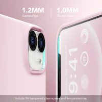 GONEZ Magnetic for iPhone 12 Case / 12 Pro Case, Compatible with MagSafe, [Screen Protector + Camera Lens Protector], Silicone Shockproof Anti-Scratch Protective Phone Case 6.1 inch, Chalk Pink - Image 6