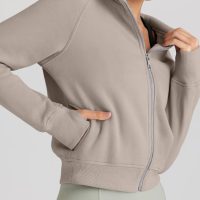 Trendy Queen Womens Zip Up Hoodies Jackets Cropped Sweatshirts Fleece Fall Outfits Casual Comfy Y2k Tops Winter Clothes 2025 - Image 4