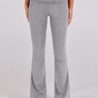 ANRABESS Lounge Sets for Women 2 Piece Foldover Yoga Flare Leggings Pants Crop Tops Casual Y2K Outfits Matching Tracksuit Set - Image 6