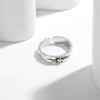 Retro Sunburst Star Design Adjustable Open Ring Vintage Style Jewelry - Image 3