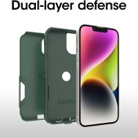 OtterBox iPhone 14 & iPhone 13 Commuter Series Case - TREES COMPANY (Green), slim & tough, pocket-friendly, with port protection - Image 3