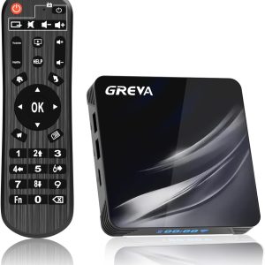 GREVA Android TV Box 11.0 4K Android Box 4GB RAM 32GB ROM with 2.4G/5G Dual WiFi and BT 5.0 Smart TV Box Amlogic S905W2 Support 1080P Ultra HDR 4K Streaming Media Player