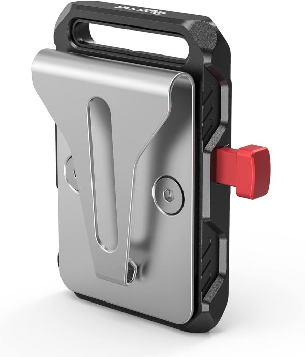 SmallRig Mini V Mount Battery Plate, V-Lock Mount Battery Plate with Belt Clip for Camera Power Supply - 2990