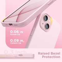 GolbinBox Magnetic for iPhone 13 Case & iPhone 14 Case, Compatible with MagSafe, [Soft Anti-Scratch Microfiber Lining], Slim Liquid Silicone Shockproof Protective Phone Case 6.1 inch, Chalk Pink - Image 7