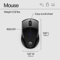 HP X3000 G3 Wireless Mouse - Black, 15-Month Battery, Side Grips for Control, Travel-Friendly, Blue LED, Powerful 1600 DPI Optical Sensor, Compatible with Wins PC/Laptop, Mac, Chromebook (683N7AA) - Image 8