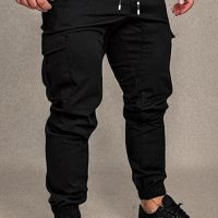 Mens Fashion Joggers Sports Pants - Cotton Cargo Pants Sweatpants Trousers Mens Long Pants - Image 2