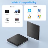 External Blu Ray Drive, Support 50G Disc Read/Write Bluray Drives, Portable 3D Blu Ray Burner with USB 3.0 and Type-C, Blu Ray Reader Suitable for Windows XP/7/8/10/11 MacOS for Laptop, Desktop, Mac - Image 7