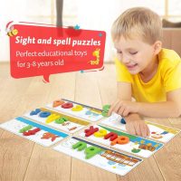 KMUYSL Learning Toys for 2 3 4 5 6 Years Old Boys and Girls - See & Spell CVC Word Builders with Alphabet Cards for Kids, Preschool Learning Activities Toys, Idea Birthday Gifts for Age 2-4 4-6 Kids - Image 2