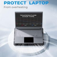 havit HV-F2056 15.6"-17" Laptop Cooler Cooling Pad - Slim Portable USB Powered (3 Fans), Black/Blue - Image 2