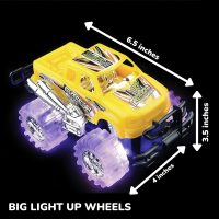 Light-Up Monster Truck Toys (2-Pack) – Push-&-Go Cars with Glowing Wheels – Birthday Gift for Toddlers, Boys & Girls Ages 3+ – Durable Friction-Powered Trucks – Batteries Included - Image 3