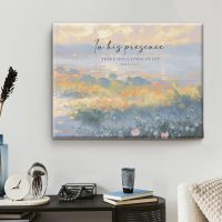 Bible Verse Canvas Wall Art Christian in His Presence There Is Fullness of Joy Psalm 16:11 Scripture Print Picture Poster Artwork Framed for Home Living Room Bedroom Decor 8x10 Inches - Image 5