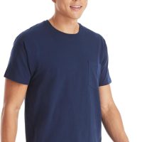 Hanes Pocket T-Shirt Pack, 6-Pack, Cool & Breathable Cotton Tees, Stay-Tucked Undershirts for Men - Image 2