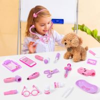 Meland Toy Doctor Kit for Girls - Pretend Play Doctor Set with Dog Toy, Carrying Bag, Stethoscope Toy & Dress Up Costume - Doctor Play Gift for Kids Toddlers Ages 3 4 5 6 Year Old for Role Play - Image 6